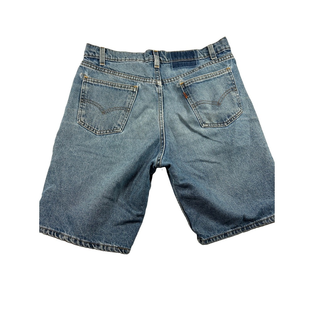 Orange tab Levi's 550 Men Jean Shorts Jorts Vintage 90’s 33x11 USA Distressed